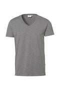 HAKRO V-Shirt Stretch grau meliert