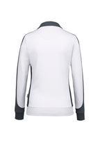 HAKRO Damen Sweatjacke Contrast Mikralinar® weiß/anthrazit