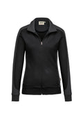 HAKRO Damen Sweatjacke Contrast Mikralinar® schwarz/anthrazit