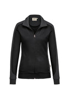 HAKRO Damen Sweatjacke Contrast Mikralinar® schwarz/anthrazit