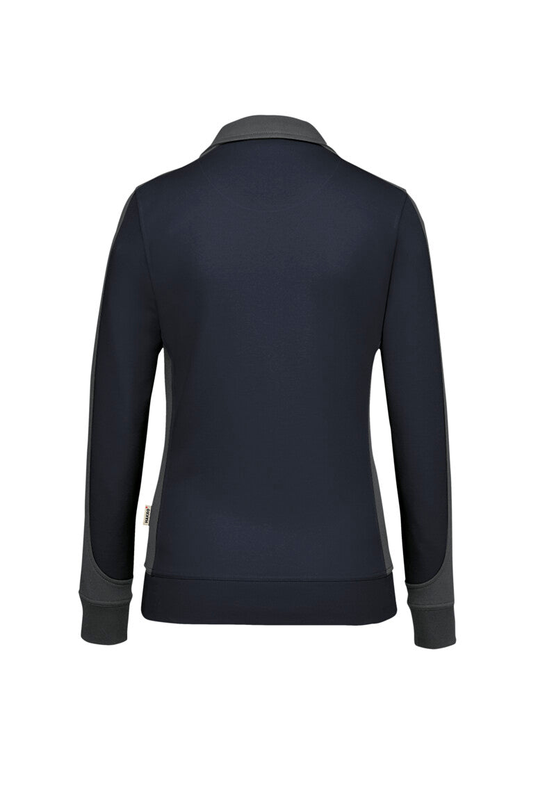 HAKRO Damen Sweatjacke Contrast Mikralinar® tinte/anthrazit