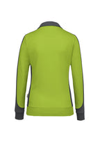 HAKRO Damen Sweatjacke Contrast Mikralinar® kiwi/anthrazit