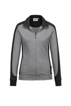 HAKRO Damen Sweatjacke Contrast Mikralinar® titan/anthrazit