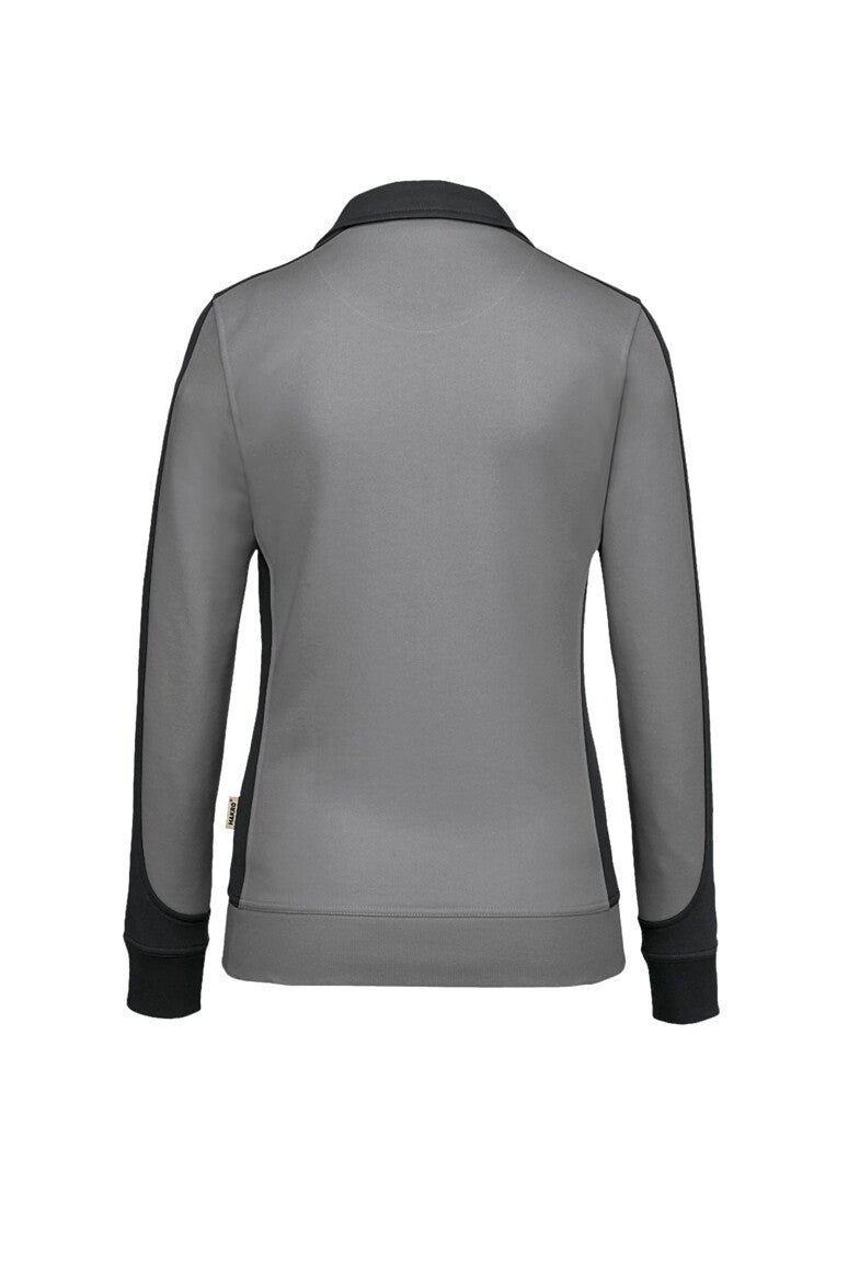 HAKRO Damen Sweatjacke Contrast Mikralinar® titan/anthrazit