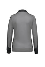 HAKRO Damen Sweatjacke Contrast Mikralinar® titan/anthrazit