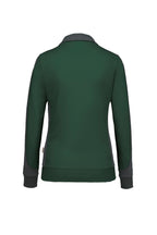 HAKRO Damen Sweatjacke Contrast Mikralinar® tanne/anthrazit
