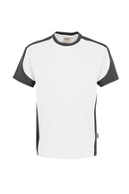 HAKRO T-Shirt Contrast Mikralinar® weiß/anthrazit