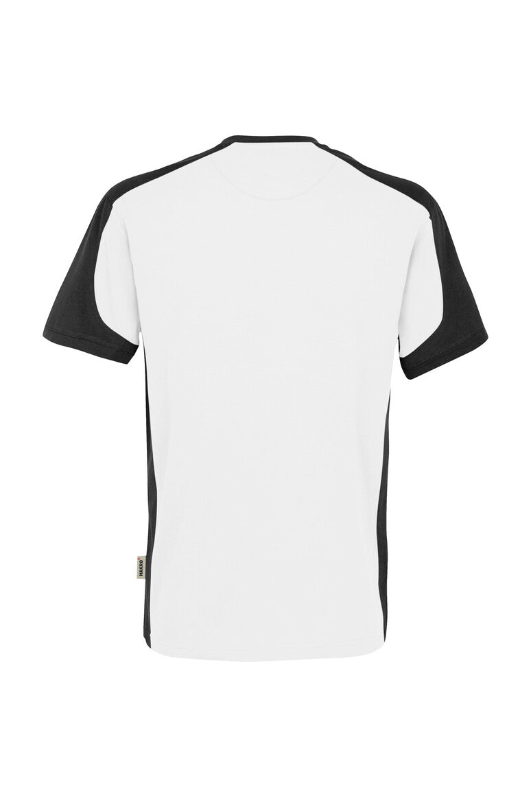 HAKRO T-Shirt Contrast Mikralinar® weiß/anthrazit