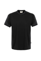 HAKRO T-Shirt Contrast Mikralinar® schwarz/anthrazit