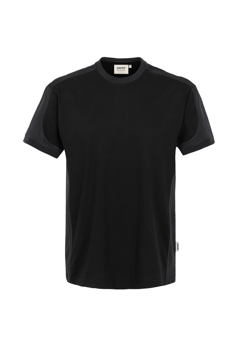 HAKRO T-Shirt Contrast Mikralinar® schwarz/anthrazit