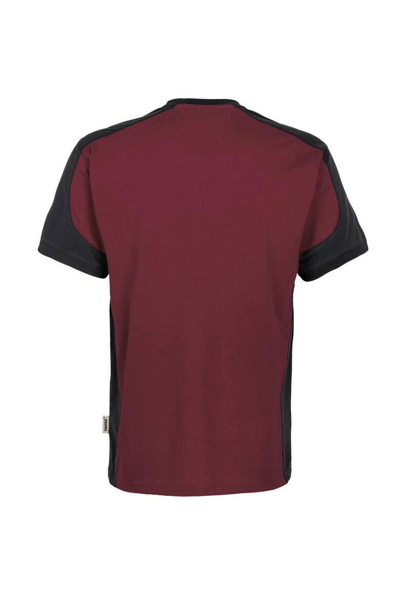 HAKRO T-Shirt Contrast Mikralinar® weinrot/anthrazit