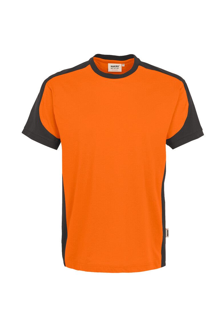 HAKRO T-Shirt Contrast Mikralinar® orange/anthrazit