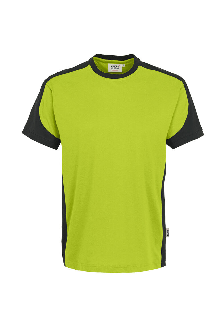 HAKRO T-Shirt Contrast Mikralinar® kiwi/anthrazit