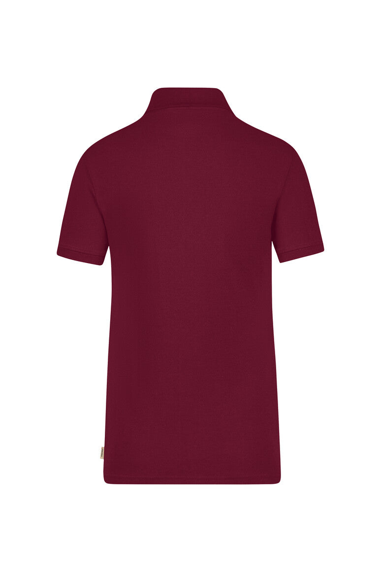 HAKRO Damen Poloshirt Bio-Baumwolle GOTS weinrot