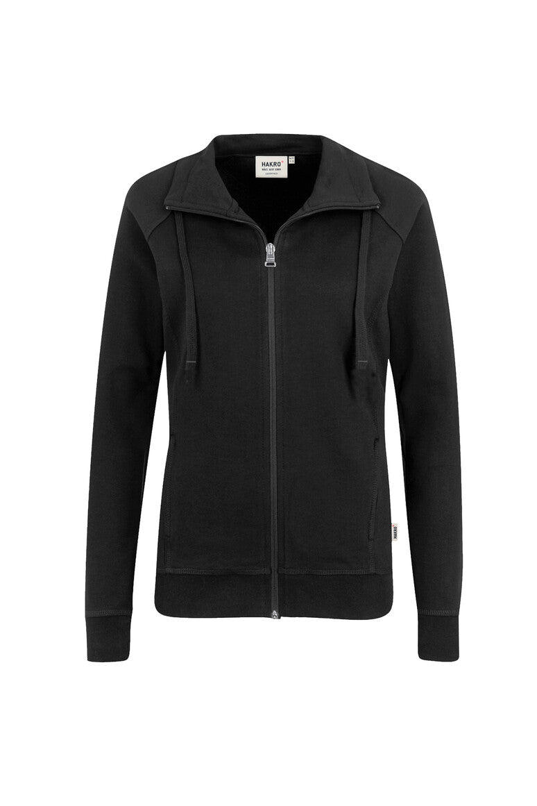 HAKRO Damen Sweatjacke College schwarz