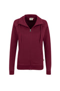 HAKRO Damen Sweatjacke College weinrot