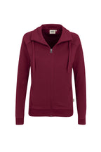 HAKRO Damen Sweatjacke College weinrot