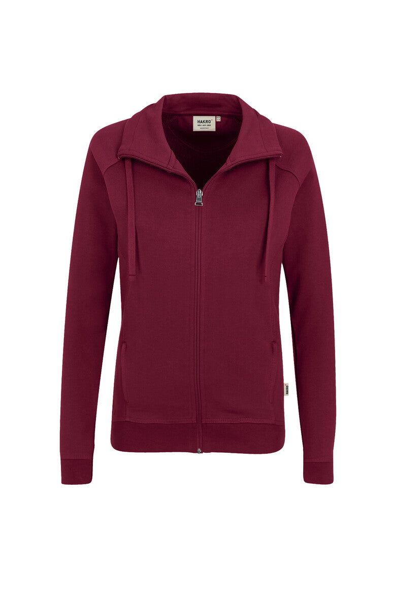 HAKRO Damen Sweatjacke College weinrot