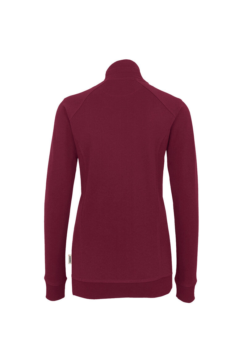 HAKRO Damen Sweatjacke College weinrot