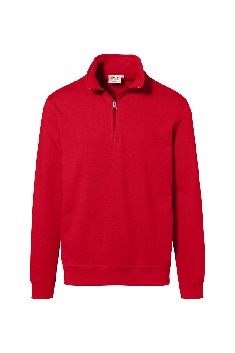 HAKRO Zip-Sweatshirt Premium rot