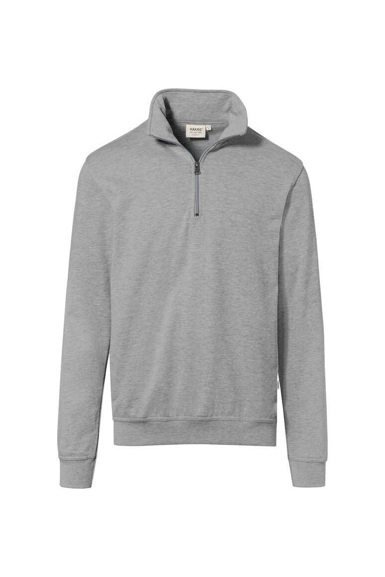 HAKRO Zip-Sweatshirt Premium grau meliert