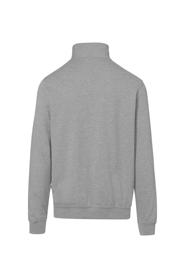 HAKRO Zip-Sweatshirt Premium grau meliert