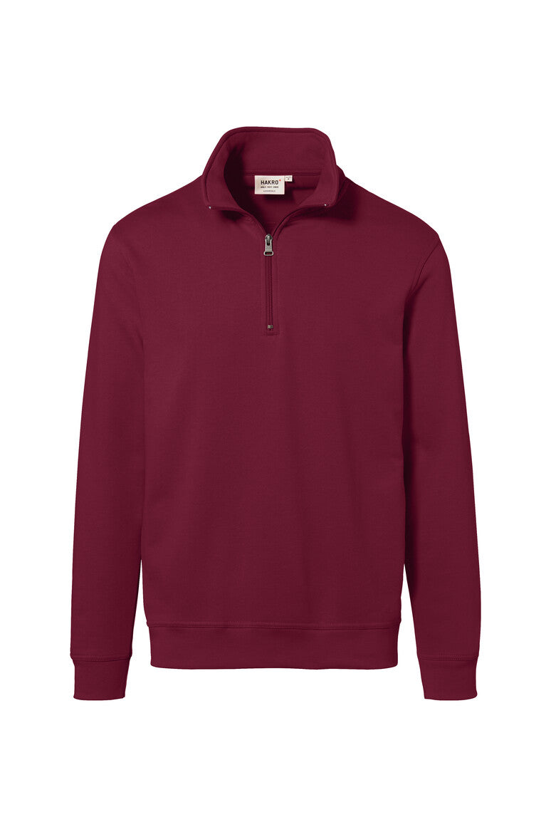 HAKRO Zip-Sweatshirt Premium weinrot