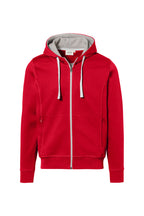 HAKRO Kapuzenjacke Bonded rot/silber