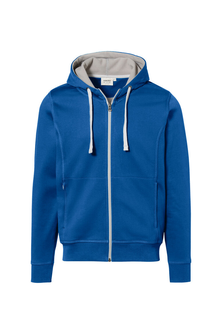 HAKRO Kapuzenjacke Bonded royalblau/silber