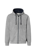 HAKRO Kapuzenjacke Bonded grau meliert/tinte