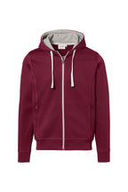 HAKRO Kapuzenjacke Bonded weinrot/silber