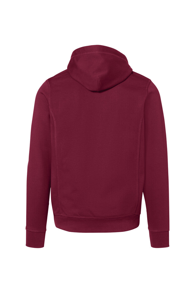 HAKRO Kapuzenjacke Bonded weinrot/silber