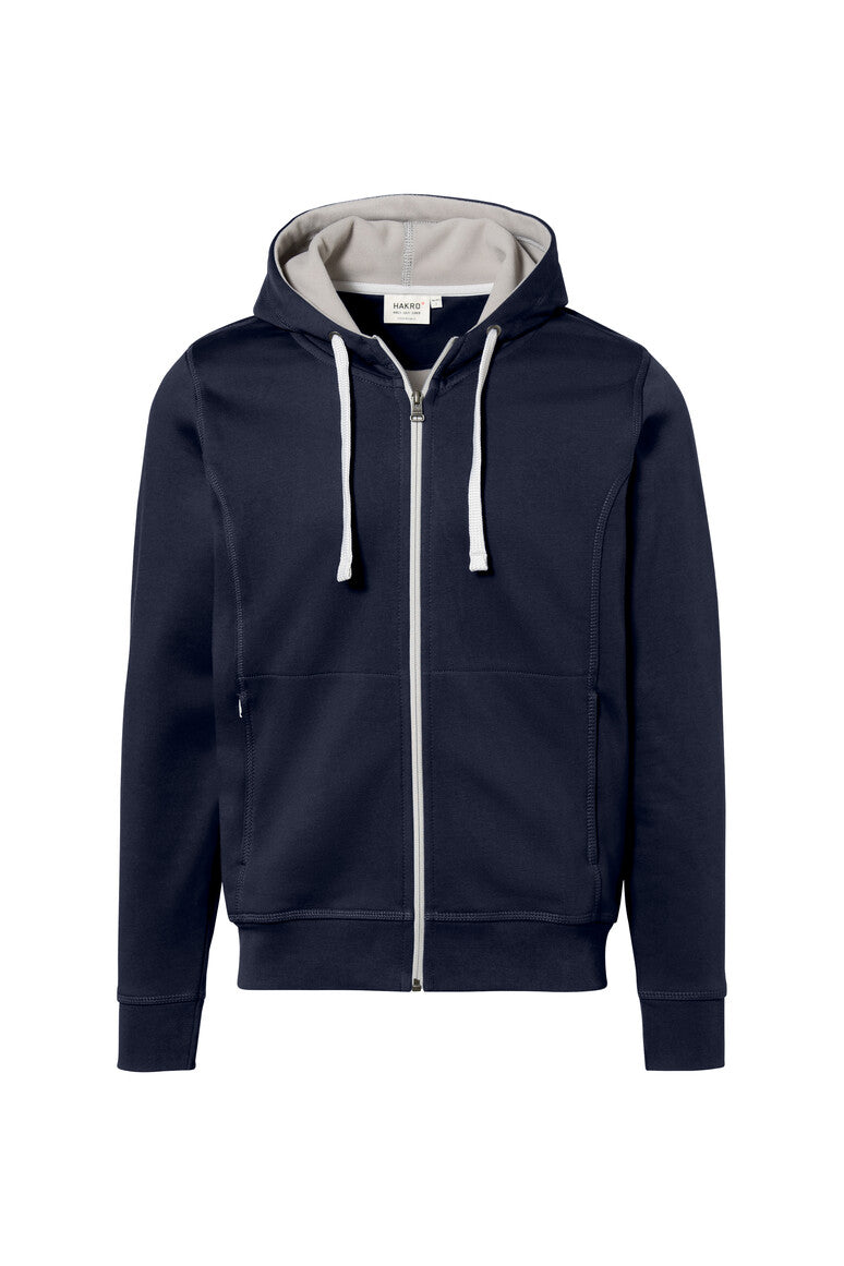 HAKRO Kapuzenjacke Bonded tinte/silber