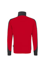 HAKRO Zip-Sweatshirt Contrast Mikralinar rot/anthrazit
