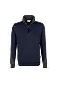 HAKRO Zip-Sweatshirt Contrast Mikralinar tinte/anthrazit