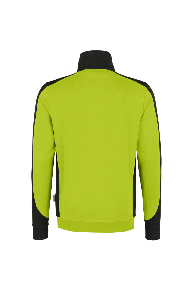 HAKRO Zip-Sweatshirt Contrast Mikralinar kiwi/anthrazit