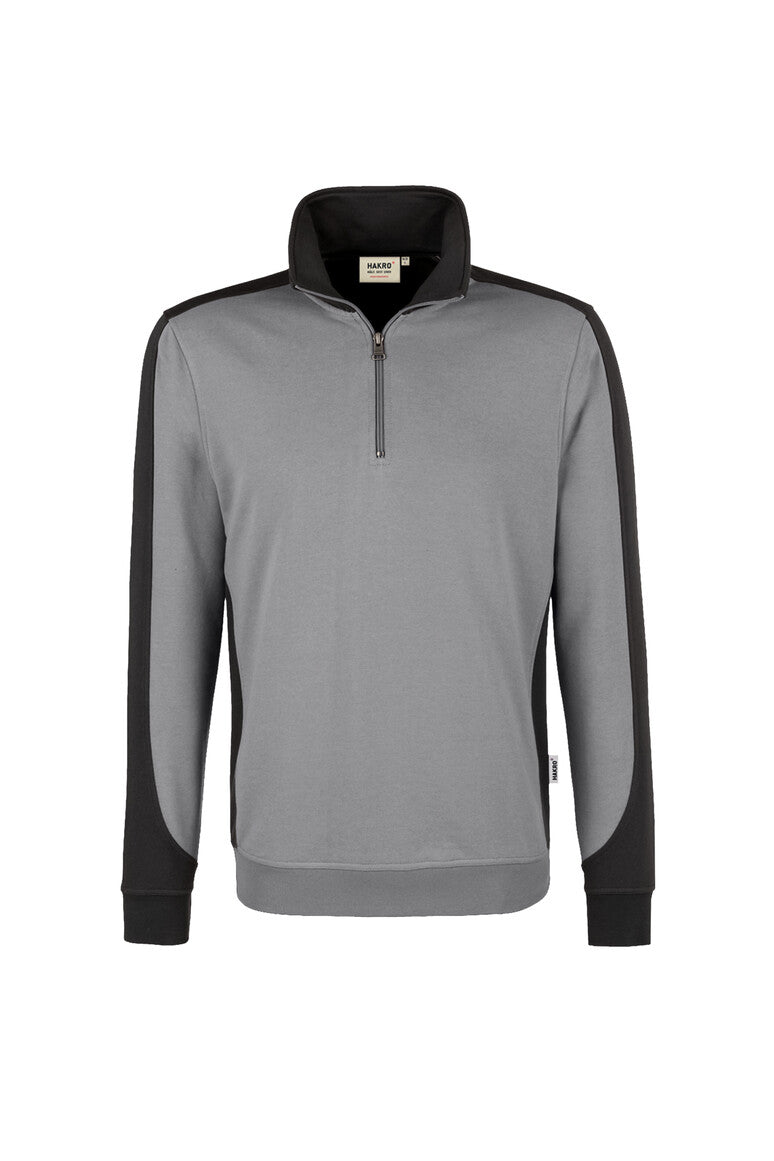 HAKRO Zip-Sweatshirt Contrast Mikralinar titan/anthrazit