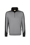 HAKRO Zip-Sweatshirt Contrast Mikralinar titan/anthrazit