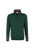 HAKRO Zip-Sweatshirt Contrast Mikralinar tanne/anthrazit