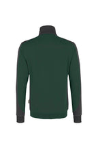 HAKRO Zip-Sweatshirt Contrast Mikralinar tanne/anthrazit