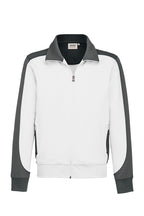 HAKRO Sweatjacke Contrast Mikralinar® weiß/anthrazit