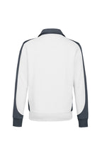 HAKRO Sweatjacke Contrast Mikralinar® weiß/anthrazit