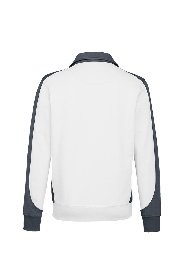 HAKRO Sweatjacke Contrast Mikralinar® weiß/anthrazit