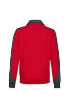 HAKRO Sweatjacke Contrast Mikralinar® rot/anthrazit