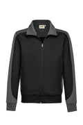 HAKRO Sweatjacke Contrast Mikralinar® schwarz/anthrazit