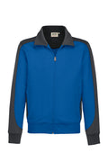 HAKRO Sweatjacke Contrast Mikralinar® royalblau/anthrazit