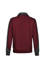 HAKRO Sweatjacke Contrast Mikralinar® weinrot/anthrazit