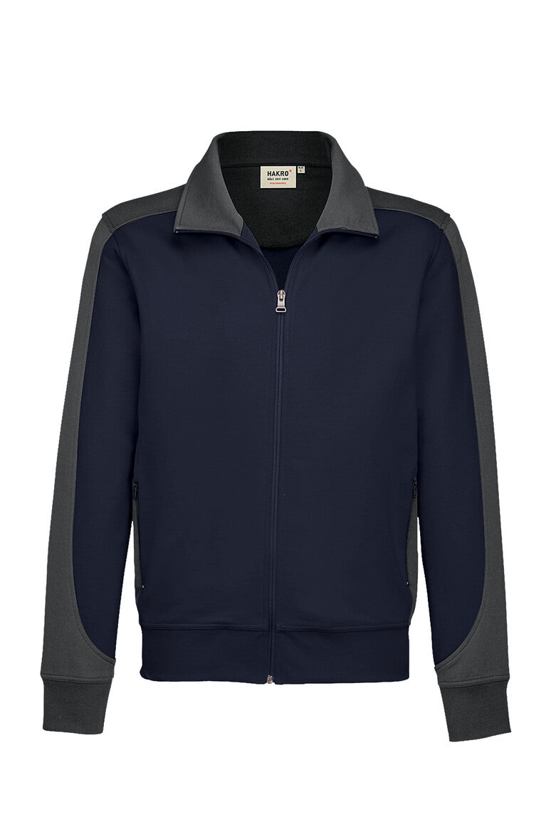 HAKRO Sweatjacke Contrast Mikralinar® tinte/anthrazit
