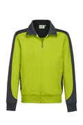 HAKRO Sweatjacke Contrast Mikralinar® kiwi/anthrazit