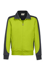 HAKRO Sweatjacke Contrast Mikralinar® kiwi/anthrazit